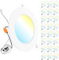 Sunco 24 Pack 6 Inch Retrofit LED Recessed Lighting Can Lights