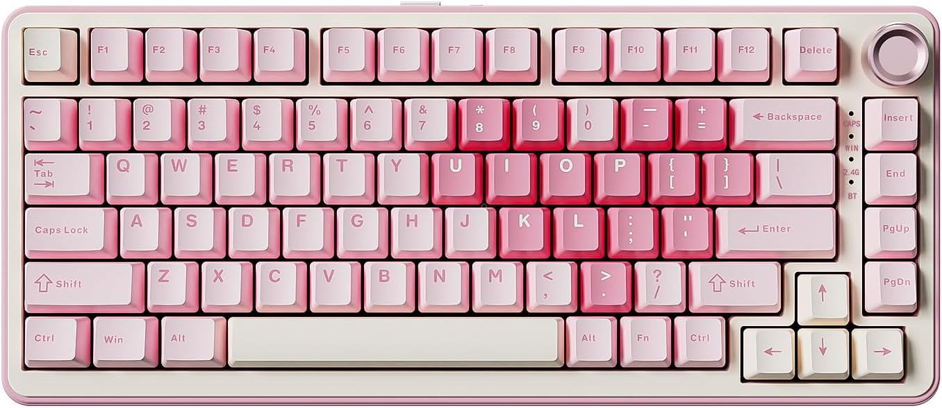 YUNZII B75 PRO Wireless Mech Keyboard: Creamy Pre-lubed Switches & RGB Backlit