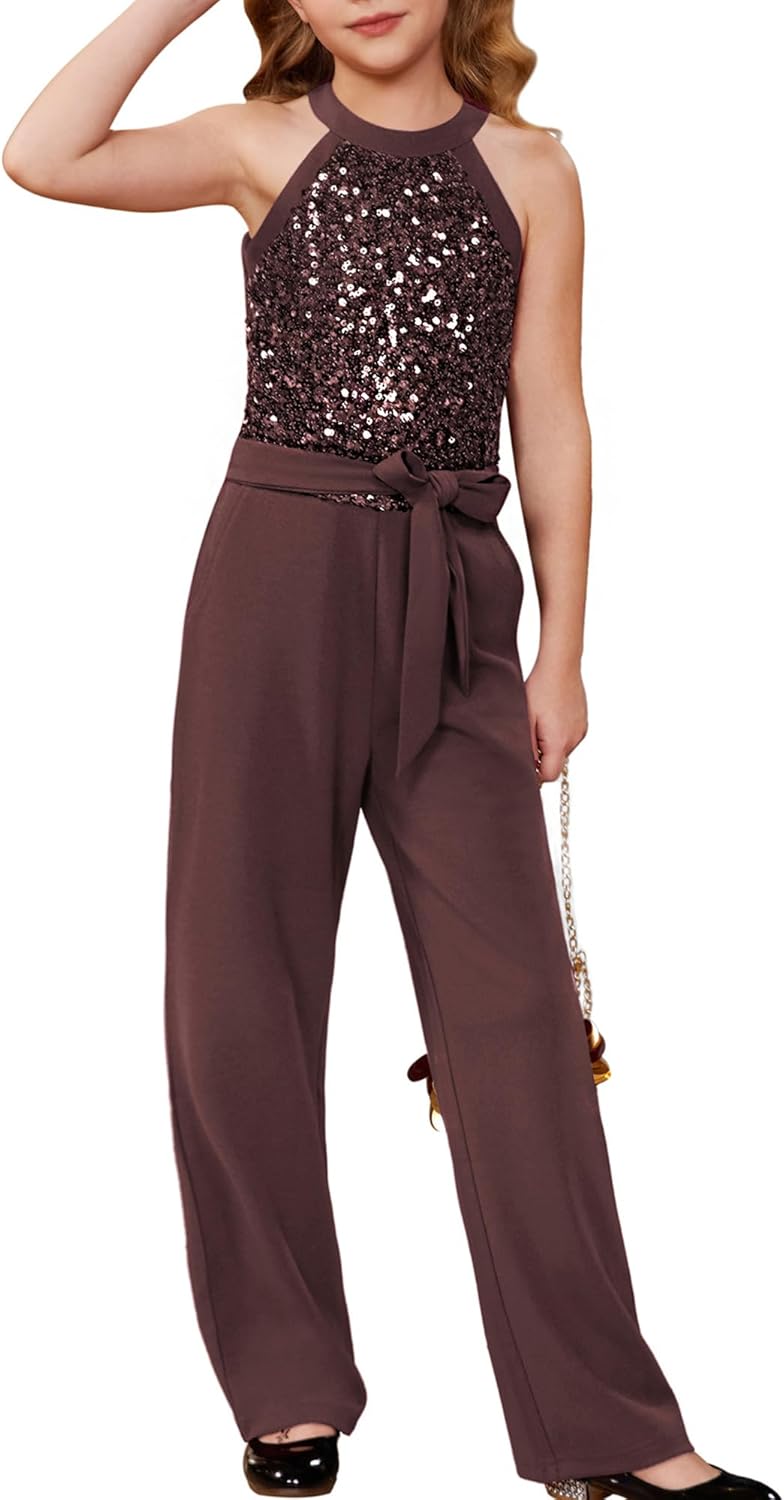 Trendy Girls Jumpsuit with Sequins for Parties and Dances