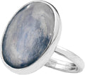 Women's Natural Amazonite Crystal Ring 925 Sterling Silver - Dainty