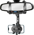 Large Rearview Mirror Phone Holder for Car - 360 Rotation