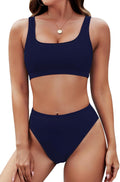 Pink Queen Women's High Waisted Cheeky Bikini Set - Flattering Fit
