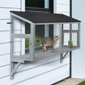 Cat Catio Window Box Enclosure - Safe Outdoor Perch for Indoor Cats