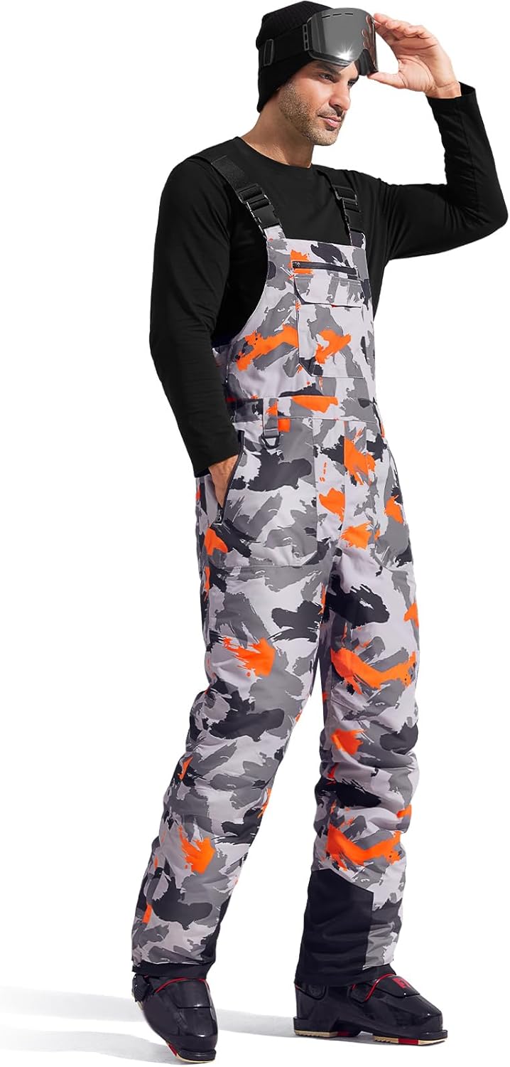 FREE SOLDIER Mens Snow Bibs Ski Pants for Ultimate Comfort