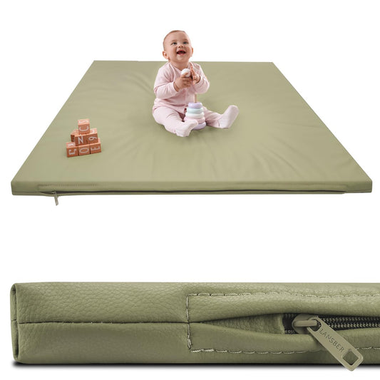 Lansber 1.2in Padded Baby Play Mat - Extra Thick Waterproof Comfort