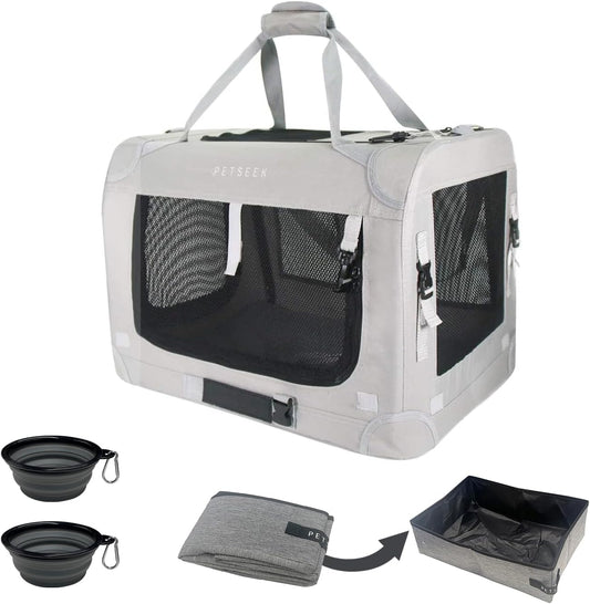 Extra Extra Large Cat Carrier with Litter Box and Bowls