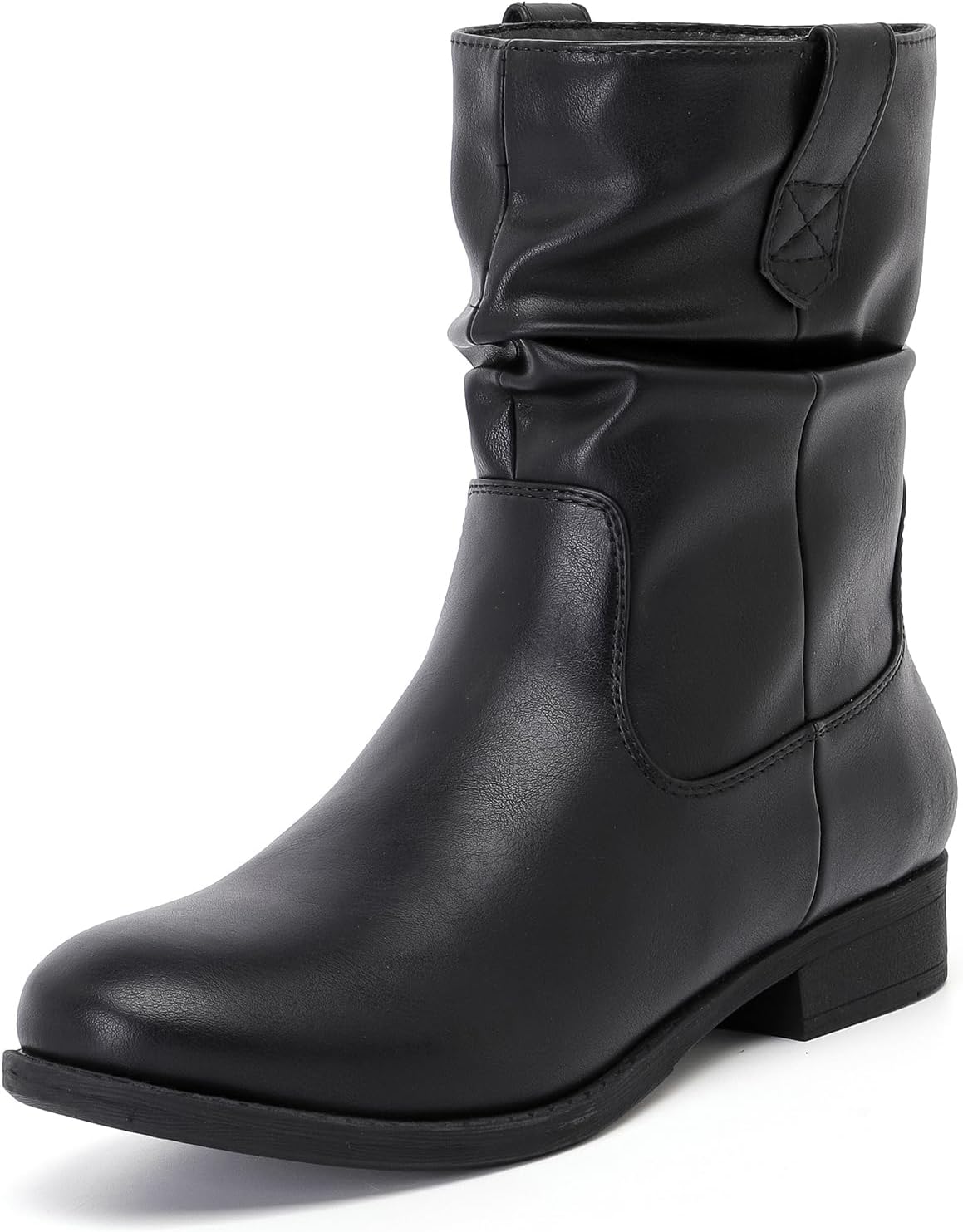 Women's Ankle Boots - Slouchy Fashion Low Calf Flat Booties