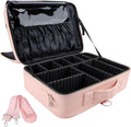 Travel Makeup Case Portable Train Case Organizer - Large Pink
