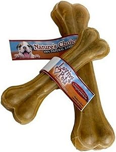 Nature's Choice Rawhide Pressed Bone Dog Chews for Happy Pets