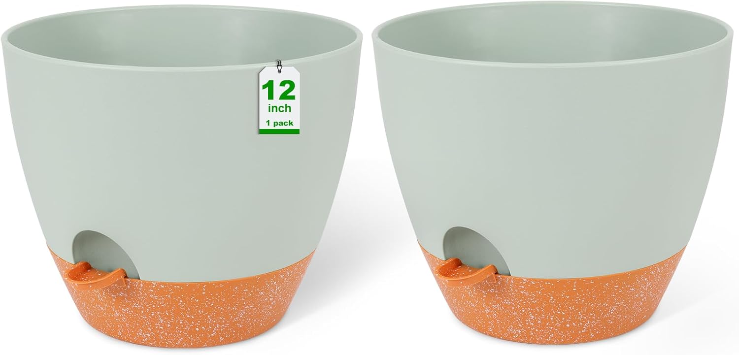 GARDIFE 12 Inch Self Watering Planters for Indoor Outdoor Use