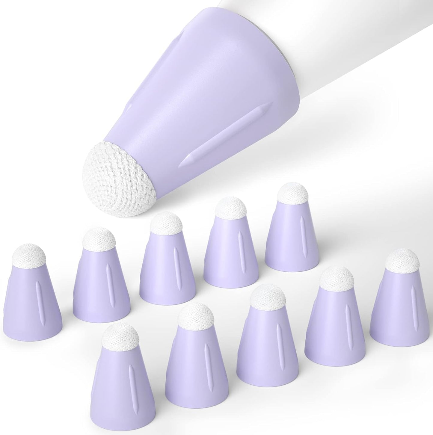 JOOSKO Purple Apple Pencil Nib Protectors: Noiseless Non-Slip Cover [Pack of 10]