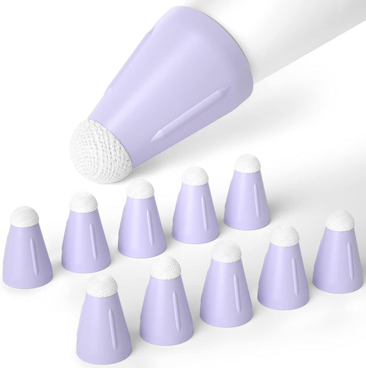 JOOSKO Purple Apple Pencil Nib Protectors: Noiseless Non-Slip Cover [Pack of 10]