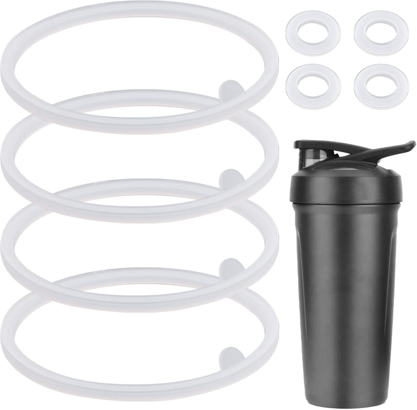 Leakproof 8pcs Lid Gasket Set for Blender Bottle Strada Cup - BOXOB