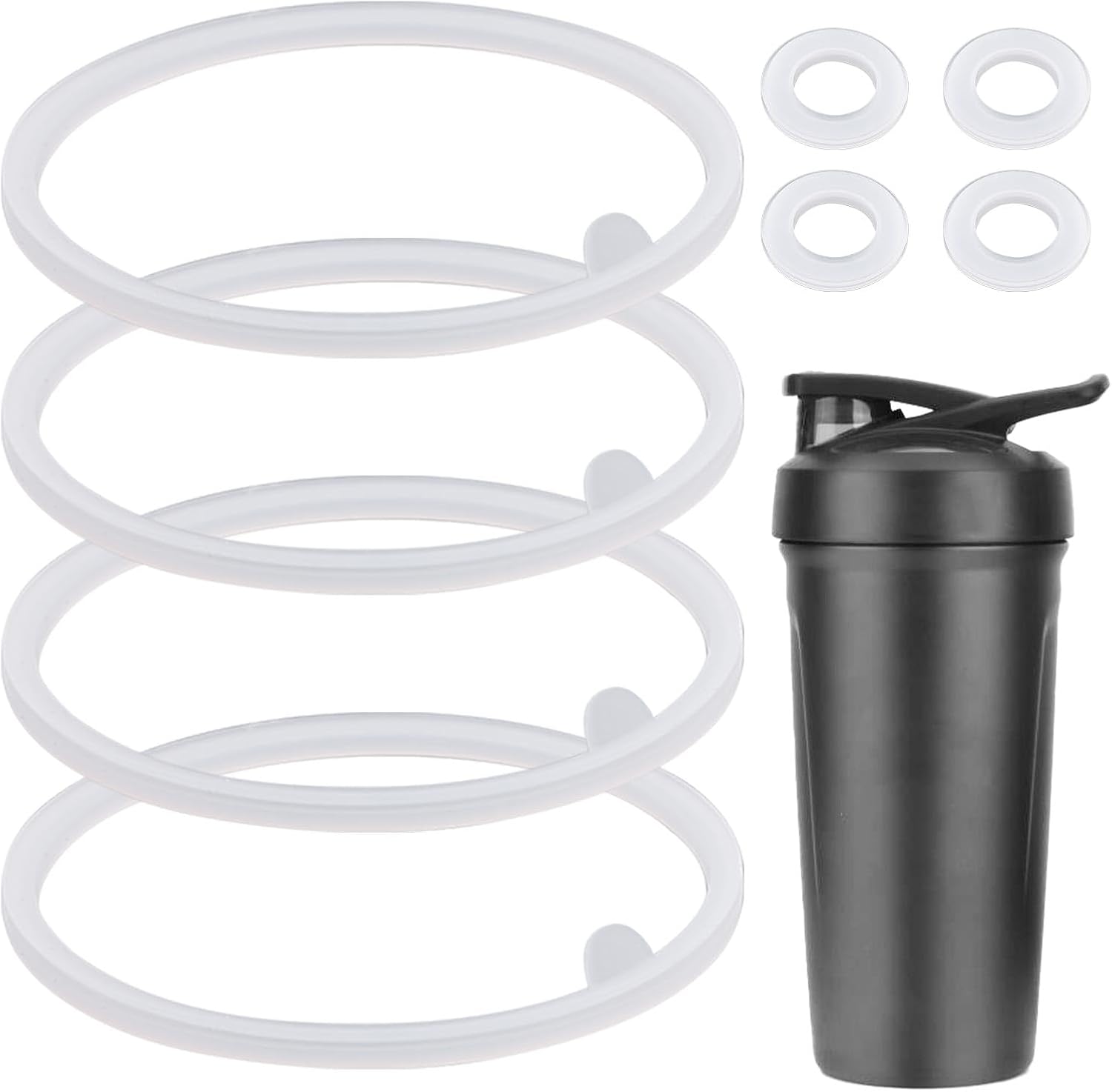 Leakproof 8pcs Lid Gasket Set for Blender Bottle Strada Cup - BOXOB