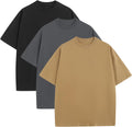 Mens Oversized Cotton Crewneck T-Shirt - Loose Streetwear Fit