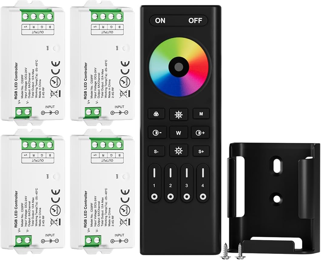 BTF-LIGHTING 5050SMD COB RGB RF Remote Controller Kit Review