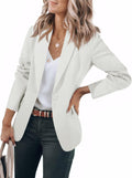 Womens Casual Blazer Open Front Long Sleeve - Work & Office Chic