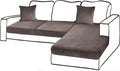 Sectional Couch Covers for 3-Piece L Shape Sofa - Stretch Velvet