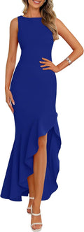 PRETTYGARDEN Wedding Guest Ruffle Mermaid Maxi Dress - Summer 2025
