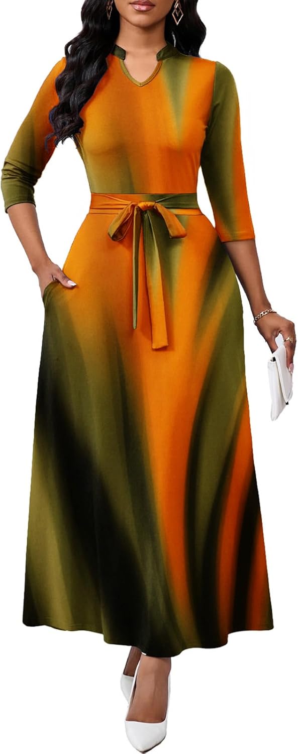 Maxi Dresses for Women Semi Formal Long Dress with Pockets