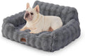 Small Dog Sofa Orthopedic Pet Couch Bed - Supportive Faux Fur