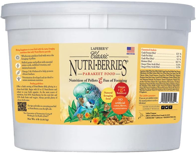 LAFEBER'S Classic Nutri-Berries for Parakeets, 4 lb Bag