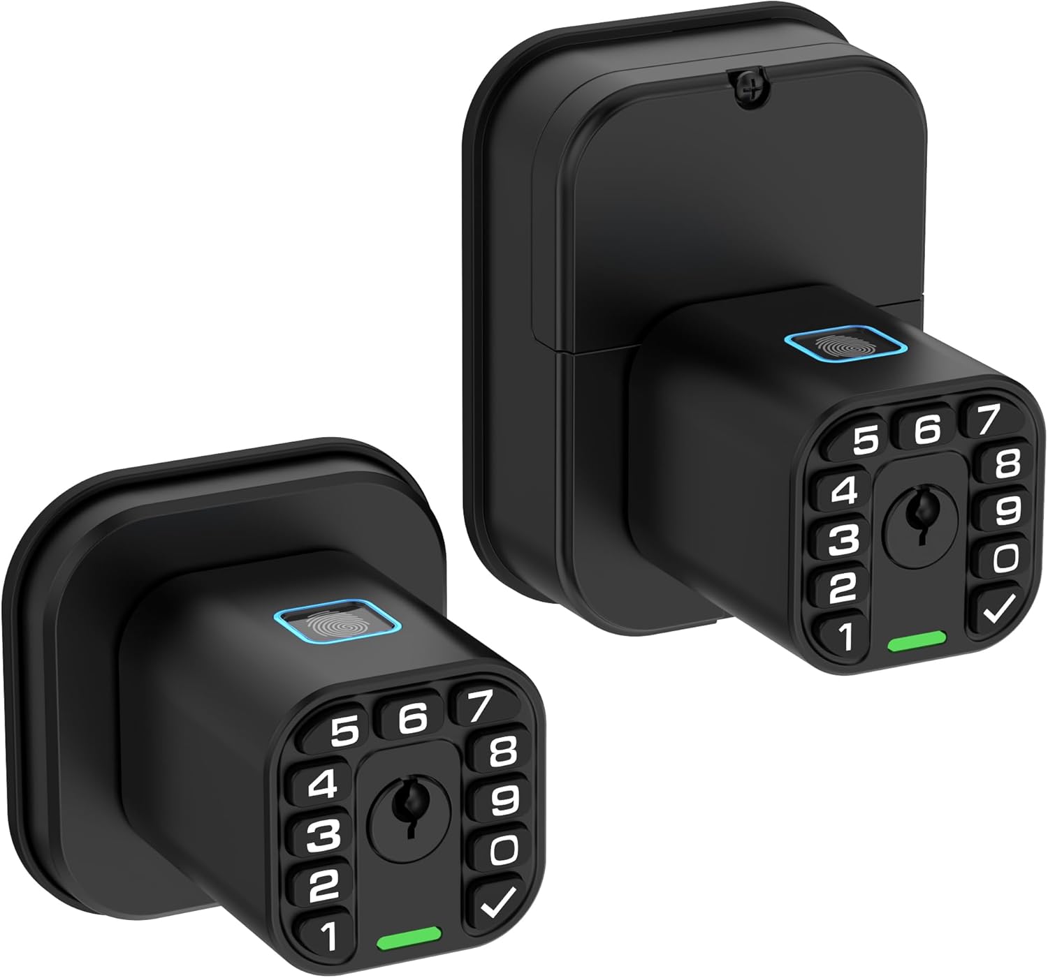 IU53 Double-Sided Fingerprint & Keypad Door Lock for Security