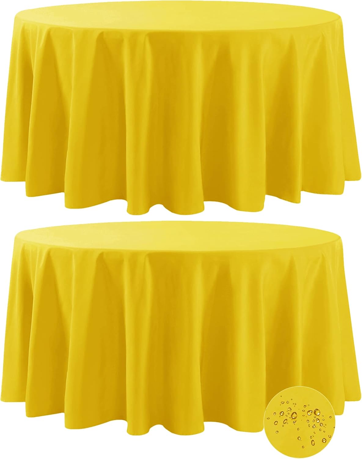 Waterproof Round Tablecloth 120 Inch for Dining and Parties