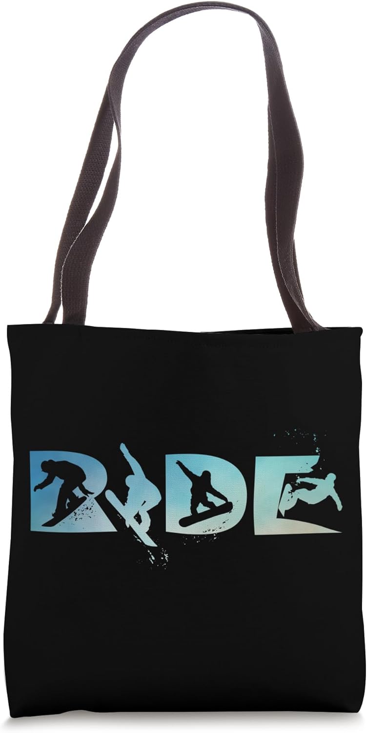 Stay Funny on Snow: Snowboarder Tote Bag