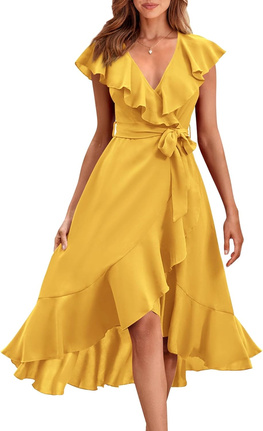 PRETTYGARDEN Women's Summer Cross Midi Dress for 2025 Style
