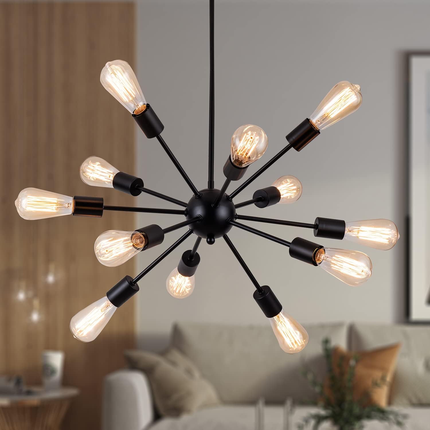 Modern 12-Light Sputnik Chandeliers for Stylish Home Lighting