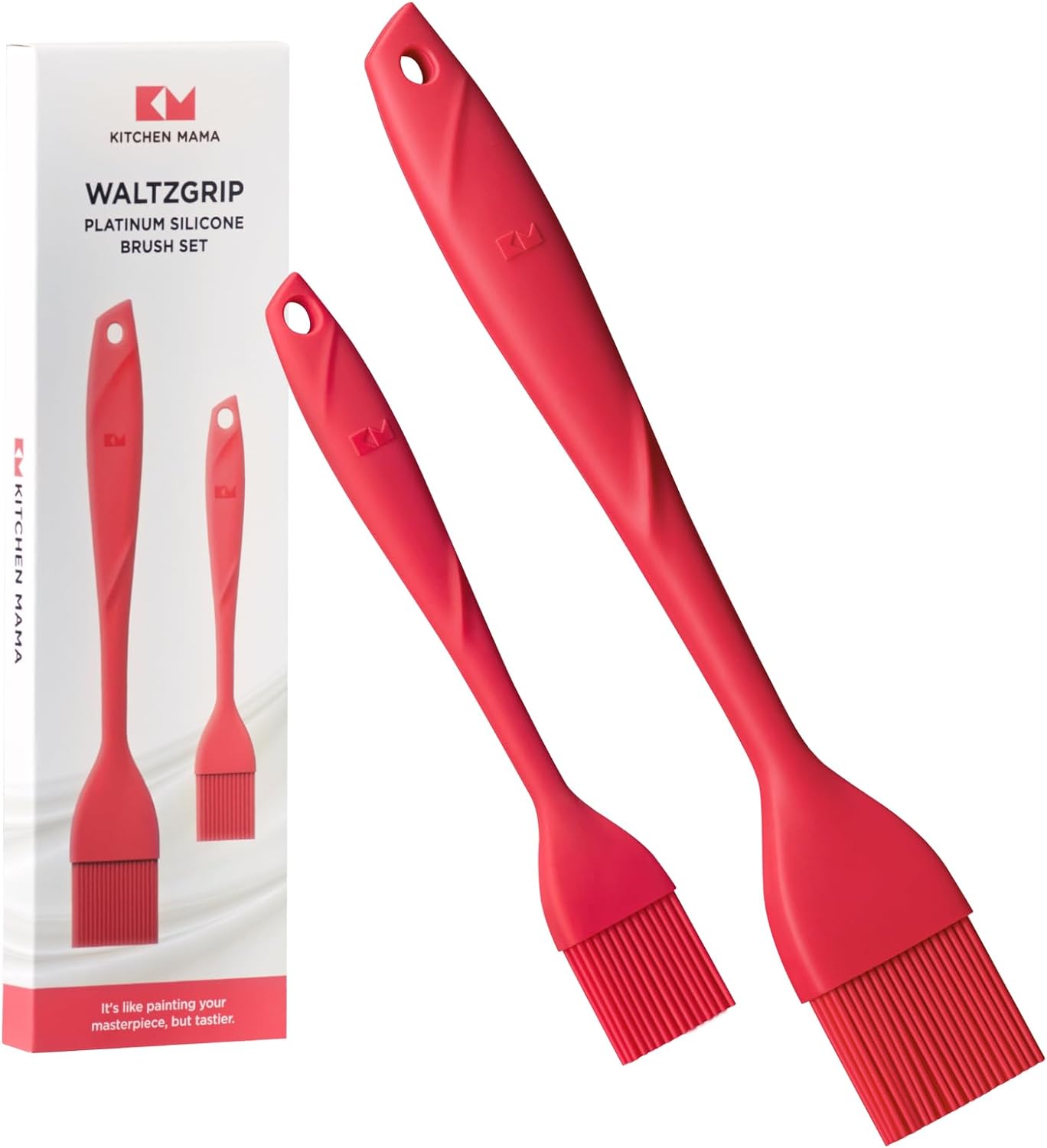 Kitchen Mama Silicone Basting Brushes: Set of 2 - Heat-Resistant & Dishwasher-Safe