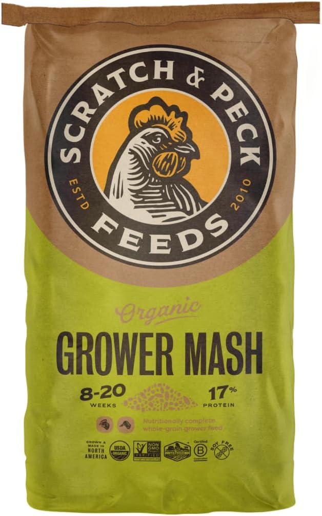 Scratch and Peck Feeds Whole Grain Grower Mash for Chickens