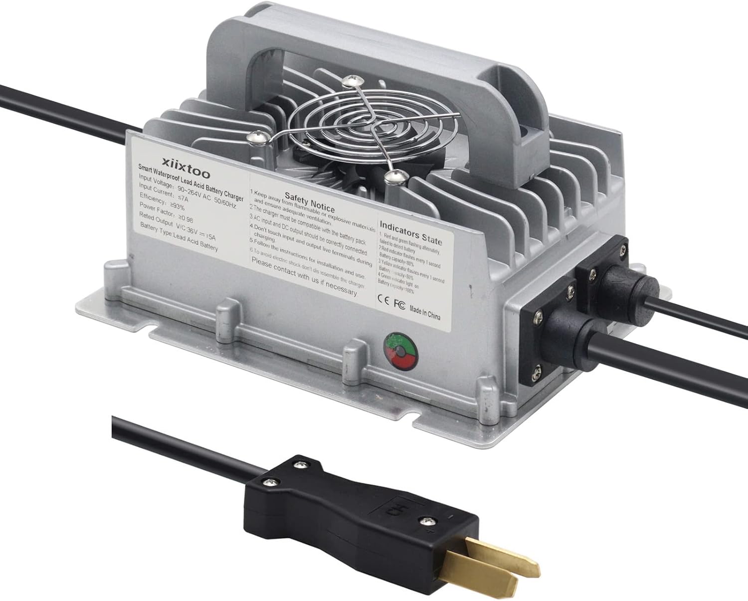 Fast Charging 36V Battery Charger for Golf Carts - Waterproof & Efficient!