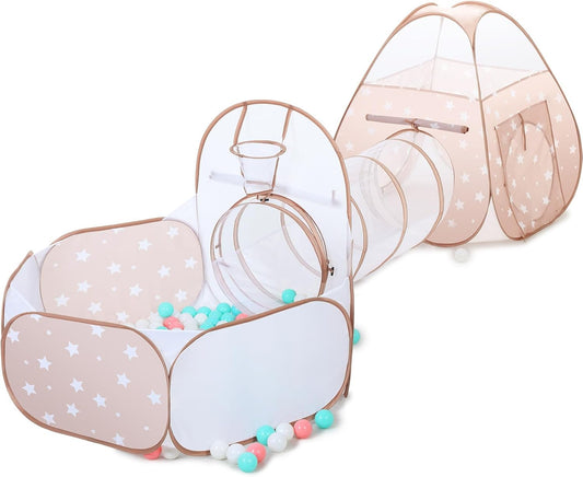 GeerWest 3-in-1 Kids Play Tent: Fun Multiplay Set