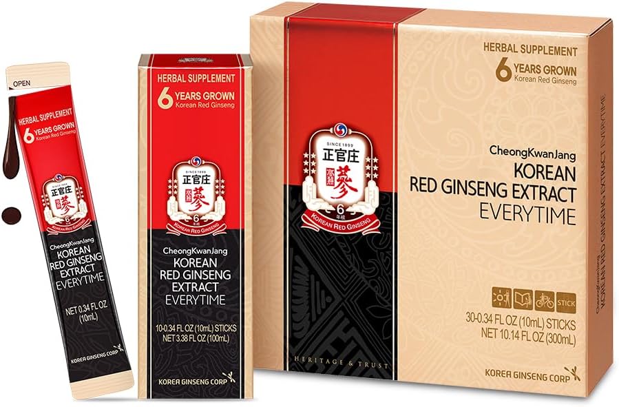 Korean Red Ginseng Extract Everytime 3000mg for Energy Boost