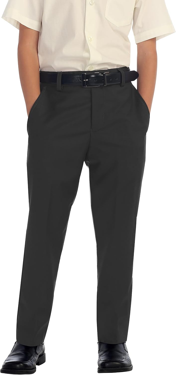 Gioberti Boys Flat Front Dress Pants for Comfort and Style