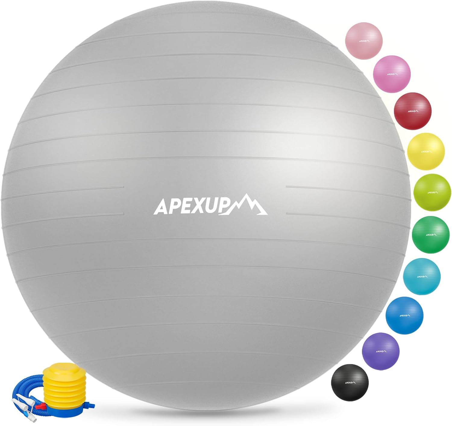 APEXUP Yoga & Pilates Ball - Anti Slip Heavy Duty Gym Ball
