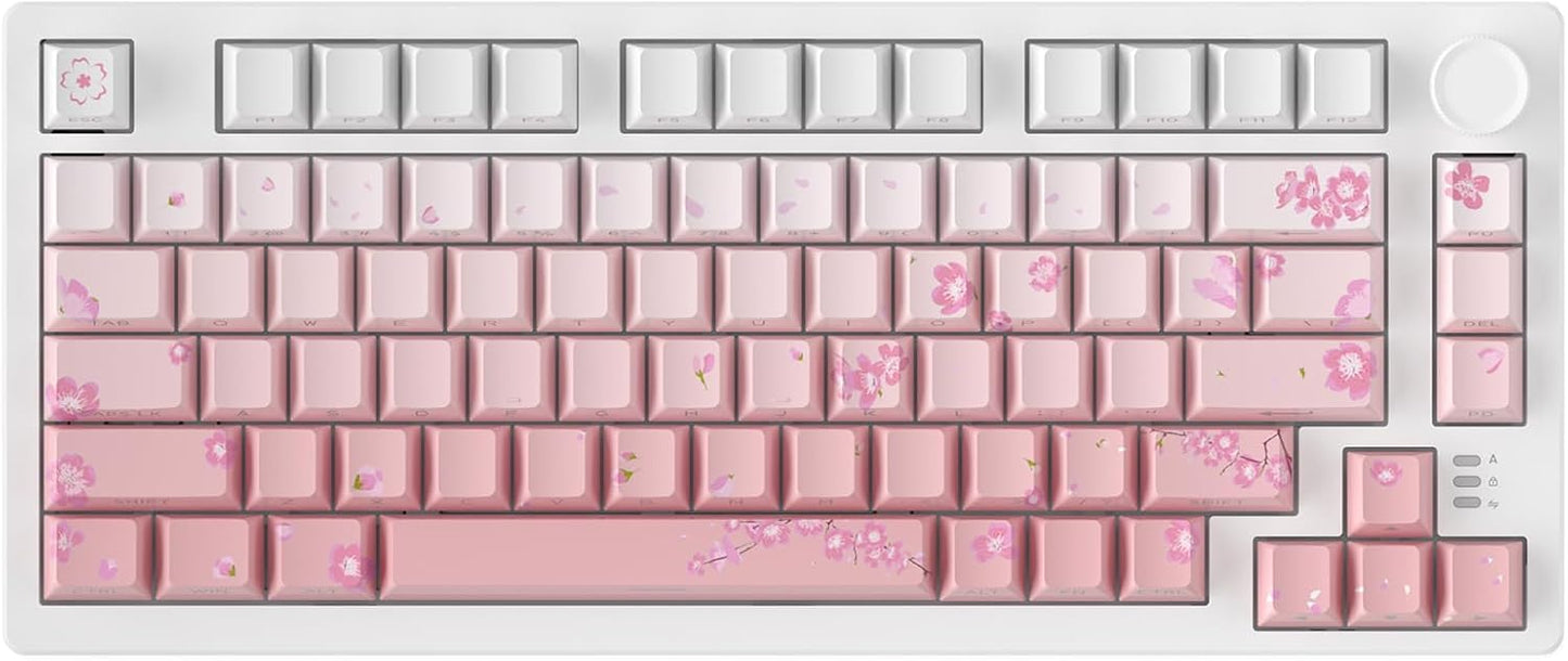 DAREU EK75PRO Sakura Wireless Keyboard - Hot-Swappable & Knob Control