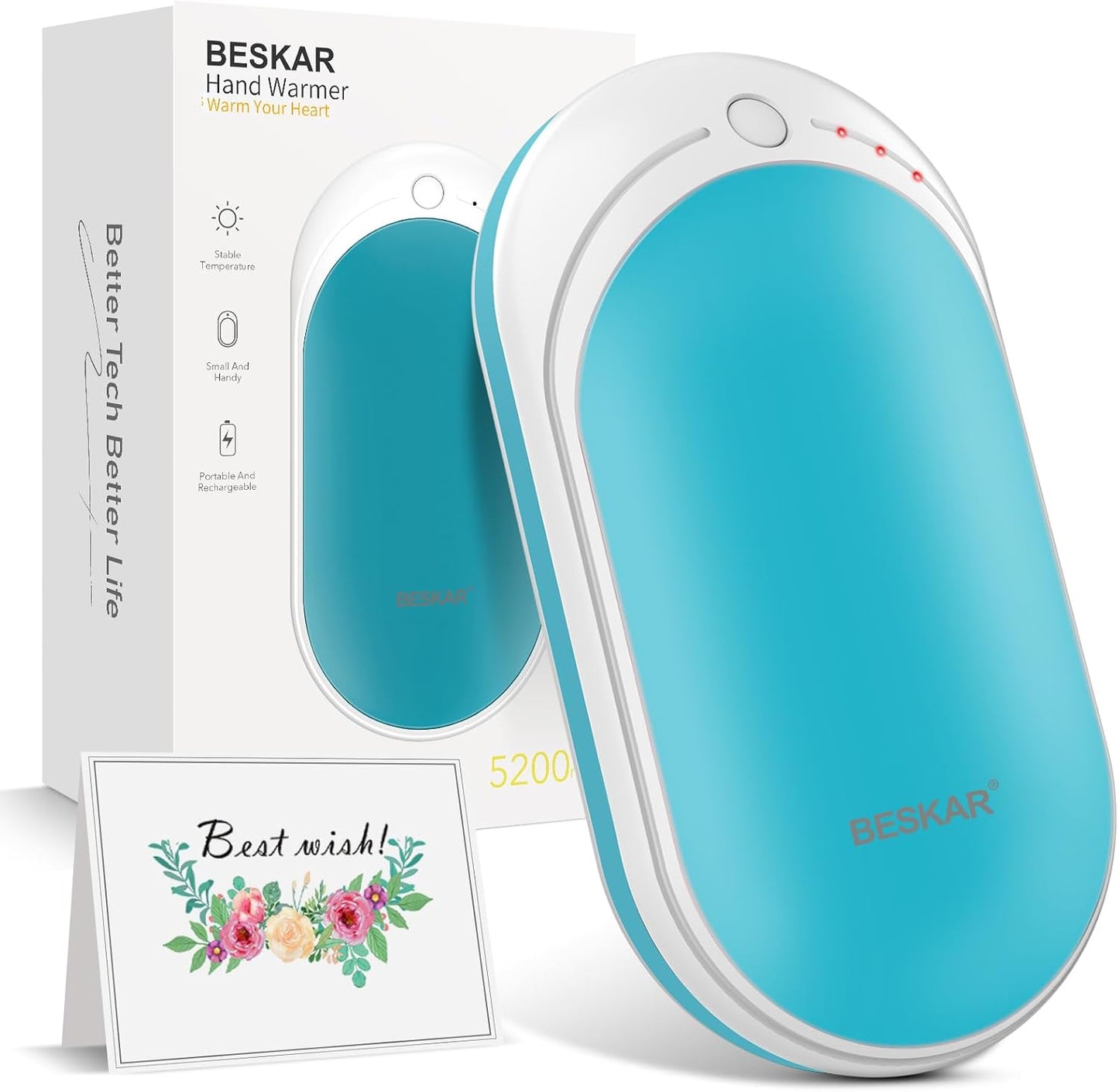 BESKAR Rechargeable Hand Warmer - Ultimate Winter Companion