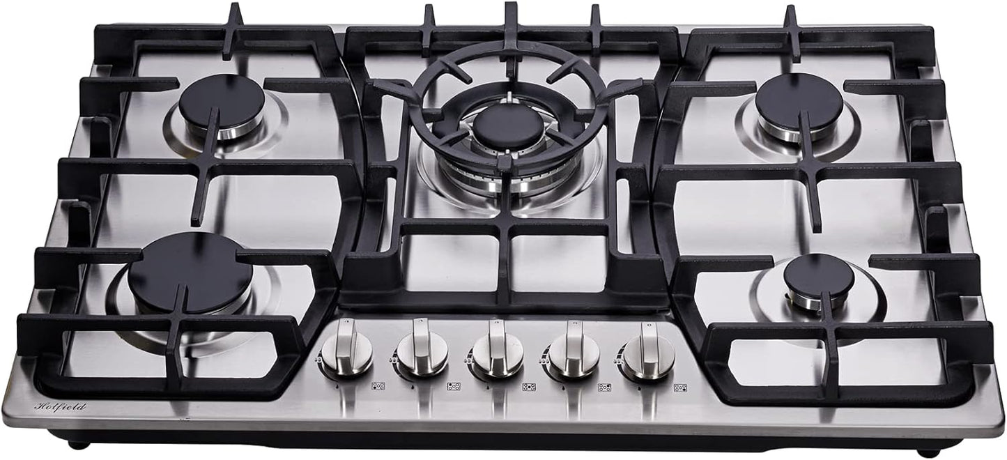 30 Inch Gas Cooktop with 5 Burners for Versatile Cooking Needs