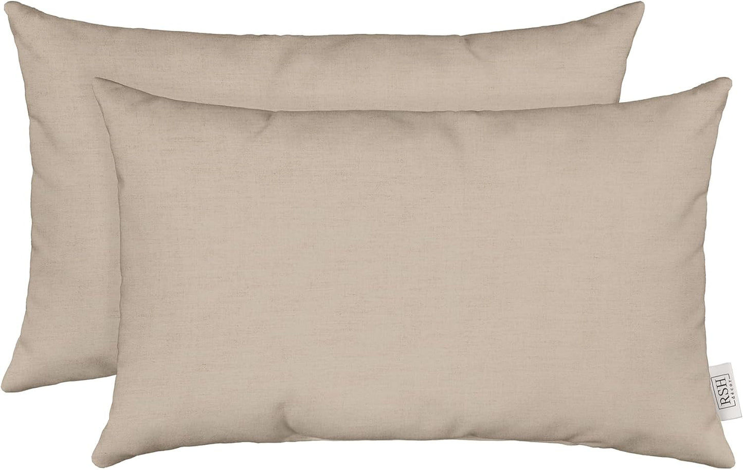 Sunbrella Jumbo Lumbar Pillow Covers Set of 2 for Outdoor Use
