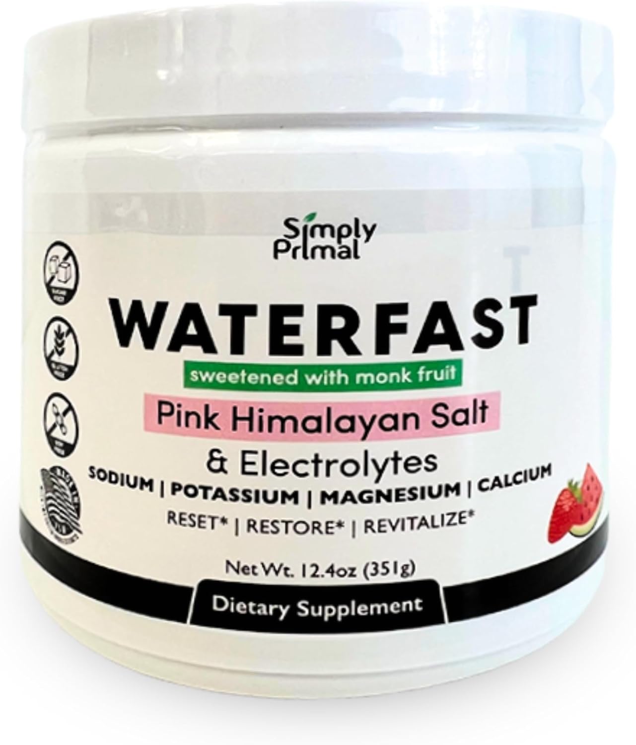 WATERFAST Monk Fruit Keto Electrolyte Powder for Fasting Hydration