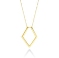 Geometric Ring Holder Necklace - Stylish Ring Keeper (Style P9WG)