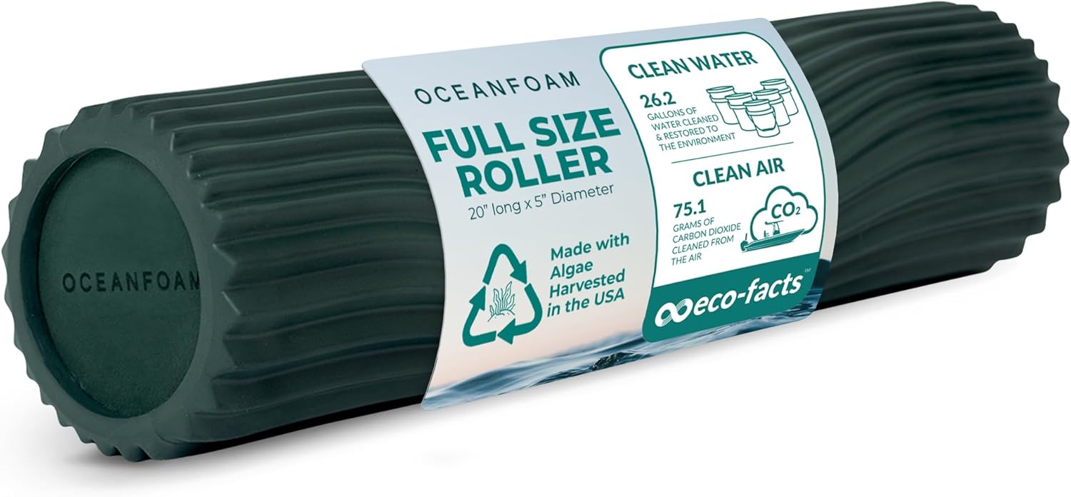 Oceanfoam Tidal Roller - Firm Muscle Massage Foam Roller for Pain