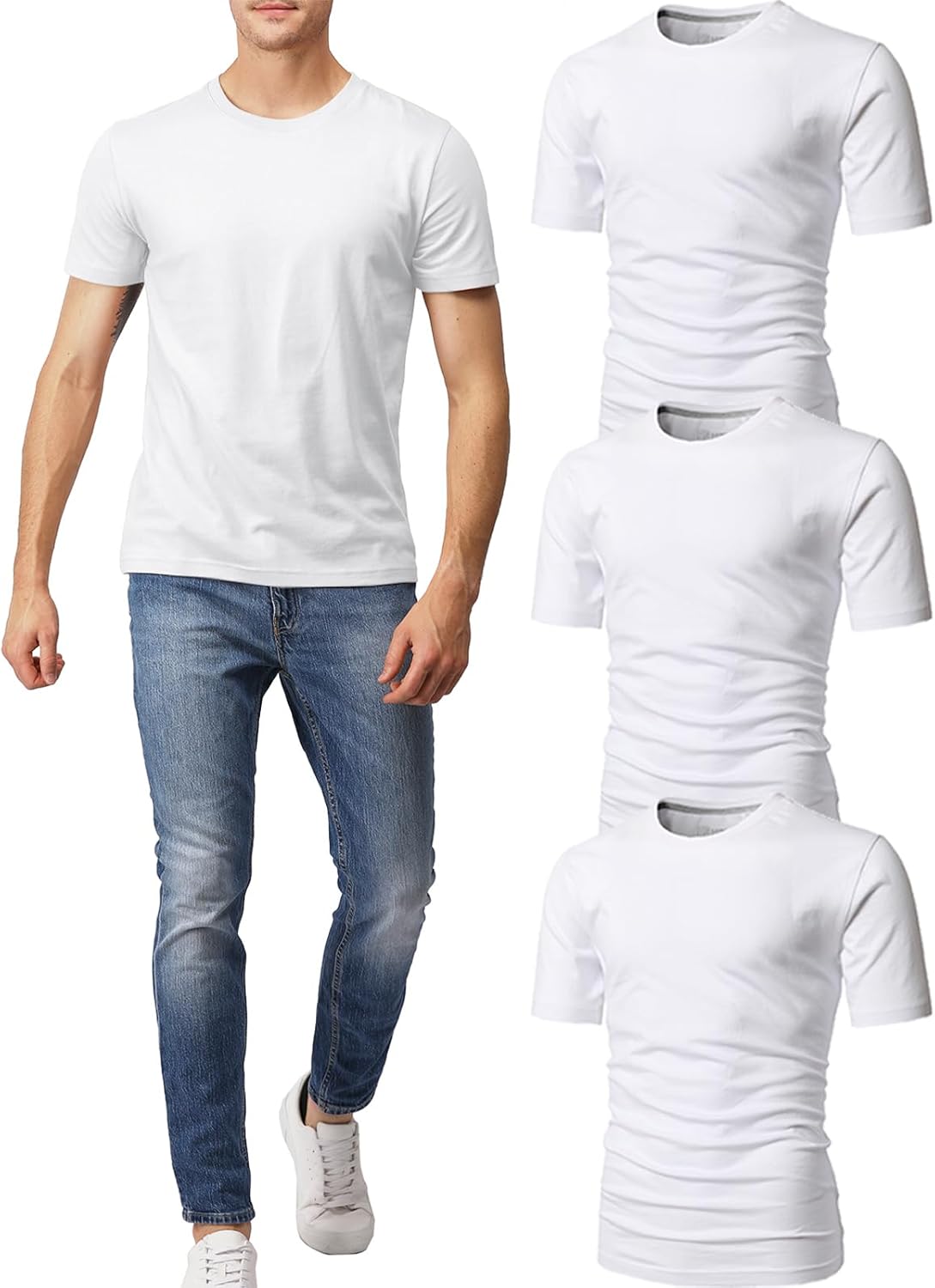 H2H Mens Slime Short Sleeve T-Shirts for Everyday Comfort