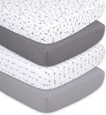 Peanutshell 4-Pack Fitted Crib Sheet Set - Celestial Moon & Stars