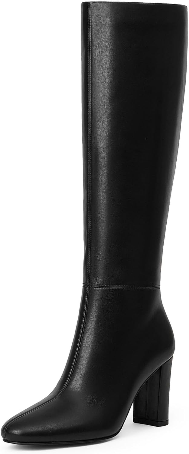 Modatope Knee High Boots for Women with Chunky Heel Design