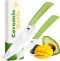 Ceramic Knife Set with Ergonomic Handle - Precision 4in & 6in Duo