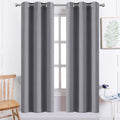 Yakamok Room Darkening Gray Blackout Curtains - Thermal Insulated